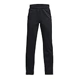 Under Armour Boys ArmourFleece Straight Leg Pant, (001) Black / / Black, Youth Medium