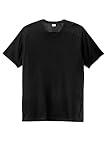 SPORT-TEK Unisex PosiCharge Tri-Blend Wicking Draft Tee, Black/Black Triad Solid, 3X-Large