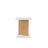 Wabi Home - Bini Rectangular Side Table Made in Oak, White 45 x 40 x 42 cm