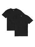 Fruit Of The Loom Mens Eversoft Cotton Shirts, Breathable & Moisture Wicking With Odor Control, Sizes S-4x, Crew - 2 Pack - Black, 4X-Large US