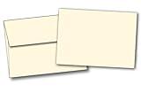 Desktop Publishing Supplies Heavyweight Small Blank Cream/Natural/Off-white Greeting Card Sets - 40 Cards & Envelopes - Note Card/Thank You Card Size with A1 Envelopes