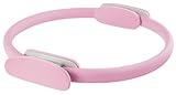 Pilates Ring 15 Inch Magic Circle Ring, Dual Padded Handles Pilates Rings Circle, Adjustable Yoga Ring, Strength, Flexibility, Body Toning, Pilates Fitness Equipment for Home Gym Exercise Pink