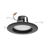 Satco (8 Fixtures Led Color Selectable Downlight Retrofits, Part Number S11835, 9 Watt; 5 Inch - 6 Inch; Cct Selectable; 120 Volts; Dimmable; Black Finish for Industrial and Commercial Use