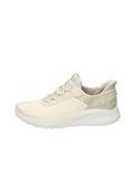 Skechers Women's Hands Free Slip-ins Bobs Squad Chaos-in Color Sneaker, Off White, 8 Wide