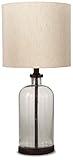 Signature Design by Ashley Bandile Modern Farmhouse 22.5" Seeded Glass Table Lamp, Bronze