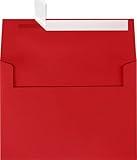 LUXPaper A7 Invitation Envelopes | Peel & Press | 5 1/4" x 7 1/4" | Ruby Red | 80lb. Text | 50 Qty