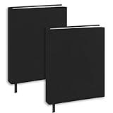 KICNIC Black Book Covers 2 Pack, 6"x9" Stretchable Book Sox Suitable for Most Hardcover Books, Up to 8.5”X9.5”,Washable and Reusable Protective Cover for Textbooks