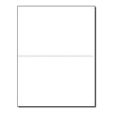 8.5" x 11" Blank White Perforated Cardstock Paper - 2 Per Sheet Breaks to 5.5" x 8.5" - Inkjet/Laser Printable - for Postcards, Flash Cards, Index Cards - 250 Sheets / 500 Cards