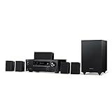 Onkyo HT-S3910 Home Audio Theater Receiver and Speaker Package, Front/Center Speaker, 4 Surround Speakers, Subwoofer and Receiver, 4K Ultra HD (2019 Model)