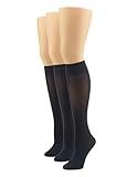 HUE Women's Soft Opaque Knee High Socks (Pack of 3)