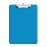 Juvealoe A4 Plastic Clipboard, 8.5 x 11 Blue Colored Clip Boards with Low Profile Clip, Letter Size for Classroom, Teacher, Students, School & Office Supplies