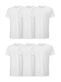 Fruit of the Loom mens Stay Tucked Crew T-shirt Underwear, Classic Fit - White 6 Pack, XX-Large US , White