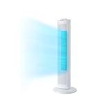 PELONIS 30" Tower Fan for Bedroom, Standing Fan with 3 Speeds, 90° Oscillation, Small Fan with 120-Min Auto Timer, 1-Year Warranty, White
