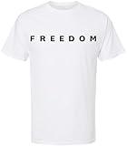 Freedom Short Sleeve T-Shirt | Charlie Kirk Inspired Last Moment Political Patriotic Tee for Men & Women - L White