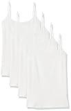 Amazon Essentials Women's Slim-Fit Camisole, Pack of 4, White, Medium
