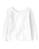 The Children's Place Baby Girls And Toddler Basic Short Sleeve Layering Tee Shirt, White, 18-24 Months US