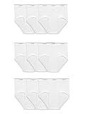 Fruit of the Loom mens Tag-free Cotton Briefs, 9 Pack - White, Medium US