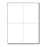 Heavyweight Blank Postcard Paper for Printing - White - 250 Sheets / 1000 Postcards - Perforated 4 per sheet - Thick 80lb Cover Cardstock - Inkjet/Laser Printable