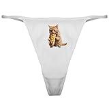 CafePress Junk Food Foodie Hot Dog Hungry Funny Cat Underwear, Funny Womens Panties White