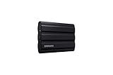 SAMSUNG T7 Shield 2TB, Portable SSD, up-to 1050MB/s, USB 3.2 Gen2, Rugged,IP65 Water & Dust Resistant, for Photographers, Content Creators and Gaming, Extenal Solid State Drive (MU-PE2T0S/AM), Black