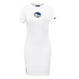 Pro Standard Womens NBA Golden State Warriors Classic Chenille Body CON Dress White M