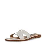 Steve Madden Women's Hadyn Sandal, White Leather, 9