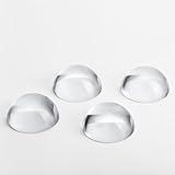 4Pcs 1.9inch Crystal Dome Magnifying Paperweight, Clear Distortion-Free Optics Convex Lens Set for Physics Classroom Home Decor Graduation Gifts