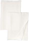 HonestBaby unisex baby 2-Pack Organic Cotton Swaddle Blankets Bandana, Bright White, One Size US
