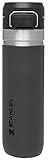 Stanley Quick Flip GO Water Bottle 24 oz | Push Button Lid | Leakproof and Packable for Travel and Sports | Insulated Stainless Steel | BPA-Free | Charcoal