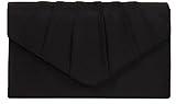 BBjinronjy Clutch Purses for Women Evening Bag Women's with Detachable Chain Wedding Prom Faux Suede (Black-Suede)