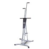 MaxiClimber 2.0 Vertical Climber Exercise Machine w/Elastic Resistance System - Foldable Home Gym Fitness Equipment for Full Body Cardio & Strength Training Workouts, Adjustable Height
