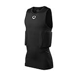 EvoShield Youth Sleeveless Rib Shirt and Shields - Black, Medium