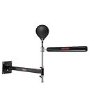 VEVOR Wall-Mounted Boxing Spinning Bar, Reflex Boxing Bar with Punching Ball, Spinning Bar with Gloves, Adjustable Reflex Speed Trainer, Boxing Training Equipment for Kickboxing, MMA, Fitness