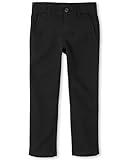 The Children's Place Boys Stretch Skinny Chino Pants,Black Single,7