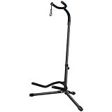 GLEAM Guitar Stand - Adjustable Fit Electric, Classical Guitars and Bass, Guitar Accessories, Folding Guitar Stand Black (CG-4)