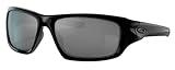 Oakley Men's OO9236 Valve Rectangular Sunglasses, Black/Grey Black Iridium Polarized, 60 mm