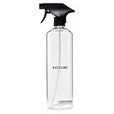 Public Goods Empty Glass Spray Bottle for Glass Cleaner | Refillable Spray Bottle for Cleaning | Made with Clear Borosilicate Glass for Windows, Mirrors, Glass Surfaces | BPA Free | 24 Oz
