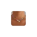Eaciy Christmas Gifts for Kids Teen Girls - Beaded Initial M Necklaces for Girls Women Teen Girl Gifts Trendy Stuff 5 6 7 8 9 10 11 12 13 14 15 16 Year Old Girl Daughter Sister Birthday Gift