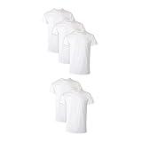 Hanes Men Hanes Men's White Performance Moisture-Wicking Crewneck Undershirt Tees, 5-Pack