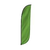 LookOurWay Feather Flag Banner - 12 Feet Tall Advertising Flags for Outdoor Business and Events Promotion - Swooper Flag Only - Solid Color Flags - Light Green (10M1200063)