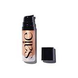 Saie Mini Glowy Super Gel Lightweight Illuminator - Luminizer + Makeup Primer for Glowing Skin - Enriched with Vitamin C + Hydrating Squalane Oil - Travel Size Holiday Gifts - Sunglow (0.5 oz)