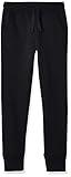 Amazon Essentials Girls' Sweatpants, Black, Medium