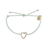 Pura Vida Rose Gold Plated Sweetheart Stone Bracelet w/White Czech Crystal - Adjustable Band, 100% Waterproof - Winterfresh