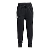 Under Armour Girls Rival Fleece Joggers, (001) Black / / White, Medium