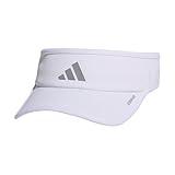 adidas Women's Superlite Sport Performance Visor for Sun Protection and Outdoor Activities, White/Silver Metallic/3.0, One Size