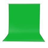 HEMMOTOP Green Screen Backdrop, 5x6.5 ft Photography Chroma Key Greenscreen Background Sheet for Background Removal, Zoom Meeting, Photo Video Studio, Live Streaming, Video Recording (Backdrop only)