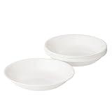 Corelle Vitrelle 6-Piece Bowl Set Triple Layer Glass and Chip Resistant, 20-Oz Lightweight Round Bowls, Winter Frost White