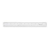 Westcott Acrylic Clear Ruler, Easy-to-Read Markings, Scratch-Resistant Design, Raised Beveled Edges, for Crafting, Office, Classroom, Back to School, School Supplies, 12-Inch