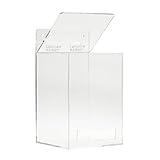 Okuna Outpost Acrylic Wall Mount Dispenser for Gloves, Shoe Covers, Hairnet Holder, Beard Nets Storage (5 x 4.5 x 8.5 In)