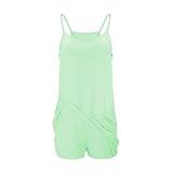 Dress for Women Summer 2025 Solid Color Casual Comfy Athletic Adjustable Shoulder Strap Tennis Rompers for Short